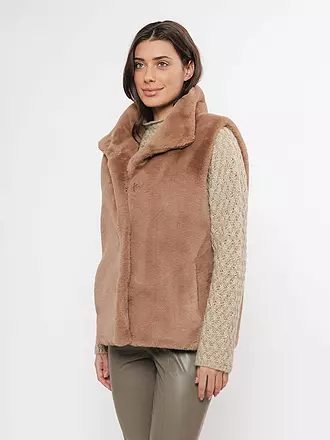 RINO&PELLE | Gilet in Felloptik LISON | camel