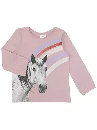 S.OLIVER | Mädchen Langarmshirt PFERD | rosa