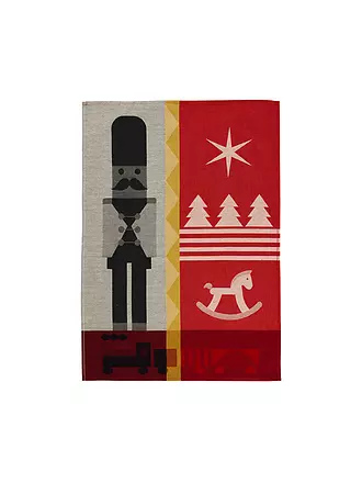 SANDER | Geschirrtuch NUTCRACKER 50x70cm Red | grau