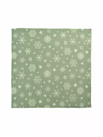 SANDER | Tischdecke CRISTALLO NEVE 150x250cm Jade | beige