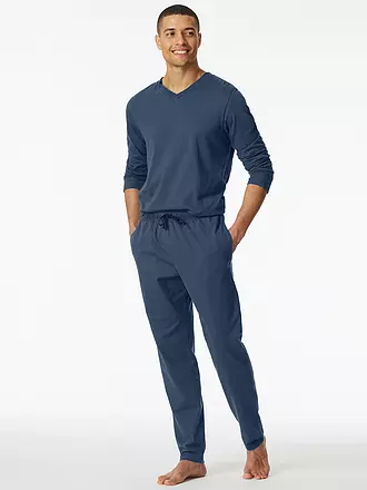 SCHIESSER | Pyjama Hose MIX + RELAX | blau