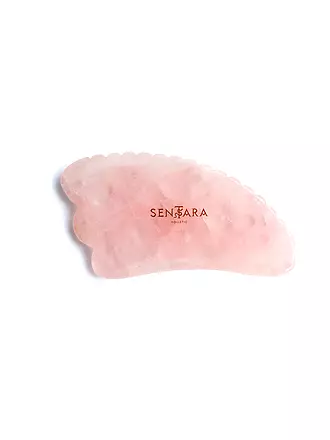 SENTARA | Massagestein - Gua Sha Horn mit Zahn Rose Quartz  | 