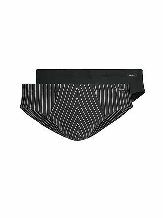 SKINY | Slip 2er Pkg. navyred stripes selection | schwarz