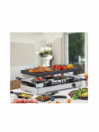 SPRING | RACLETTE8 CLASSIC DUO - Raclette mit Alugrillplatte + Granitstein | 