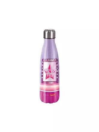 STEP BY STEP | Edelstahl Trinkflasche - Glitter Heart 0,5L | pink