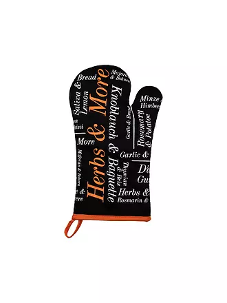 STUCO | Ofenhandschuh MODERN HERBS 18x30cm | schwarz