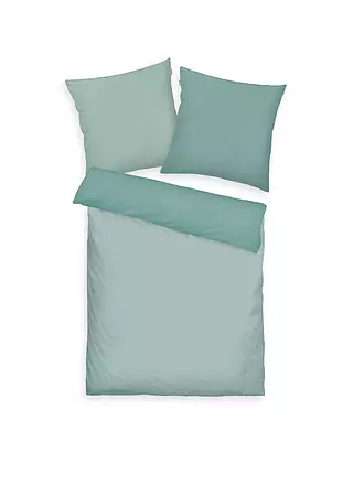 TOM TAILOR | Satin Bettwäsche 70x90cm  / 140x200cm Moody Grey | mint