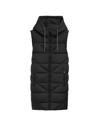 TOM TAILOR | Steppgilet | schwarz