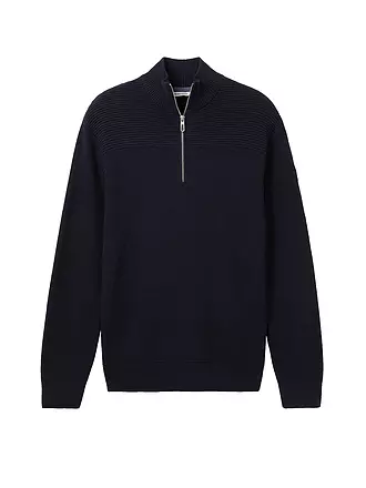 TOM TAILOR | Troyer Pullover | dunkelblau