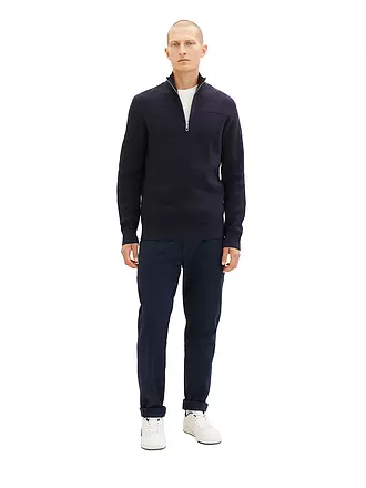 TOM TAILOR | Troyer Pullover | dunkelblau