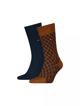 TOMMY HILFIGER | Socken 2-er Pkg navy | camel