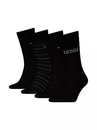 TOMMY HILFIGER | Socken Geschenkbox 4er Pkg. black | schwarz