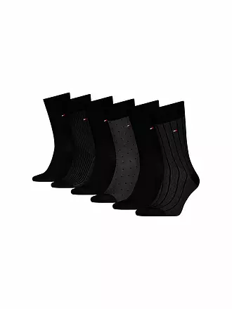 TOMMY HILFIGER | Socken Geschenkbox 6er Pkg. black | schwarz