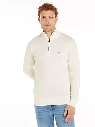 TOMMY HILFIGER | Troyer Pullover | weiss