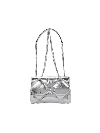 TORY BURCH | Ledertasche - Umhängetasche KIRA Small | silber