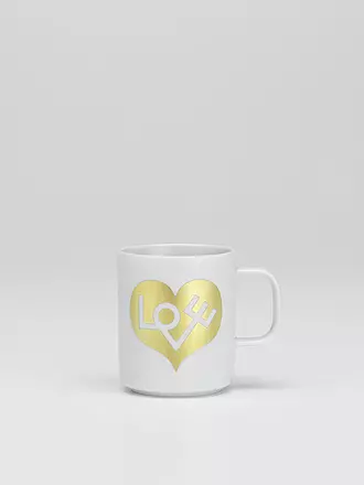 VITRA | Henkelbecher - Tasse Coffee Mug  Love Heart Rot | gold