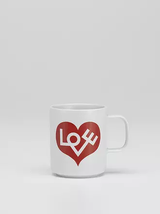 VITRA | Henkelbecher - Tasse Coffee Mug  Love Heart Rot | silber