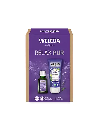 WELEDA | Geschenkset - RELAX PUR - Geschenkset Aroma Shower Relax & Lavendel Entspannendes Pflege-Öl 200ml / 50ml | keine Farbe