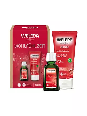 WELEDA | Geschenkset - WOHLFÜHLZEIT - Geschenkset Schönheitsdusche Granatapfel & Regenerierendes Pflege-Öl 200ml / 50ml | keine Farbe