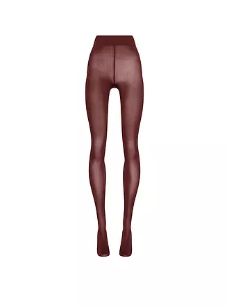 WOLFORD | Feinstrumpfhose VELVET DE LUXE 66 anthracite | dunkelrot