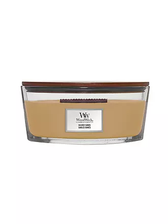 WOODWICK | Duftkerze mit Knisterdocht ELLIPSE 454g Vanilla Bean | camel