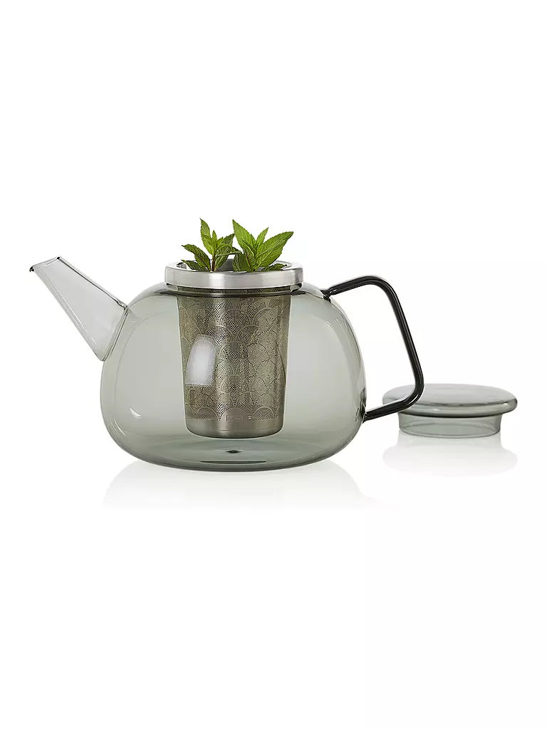 AD HOC | Teekanne YUNA 1,6L Glas/Grau | grau