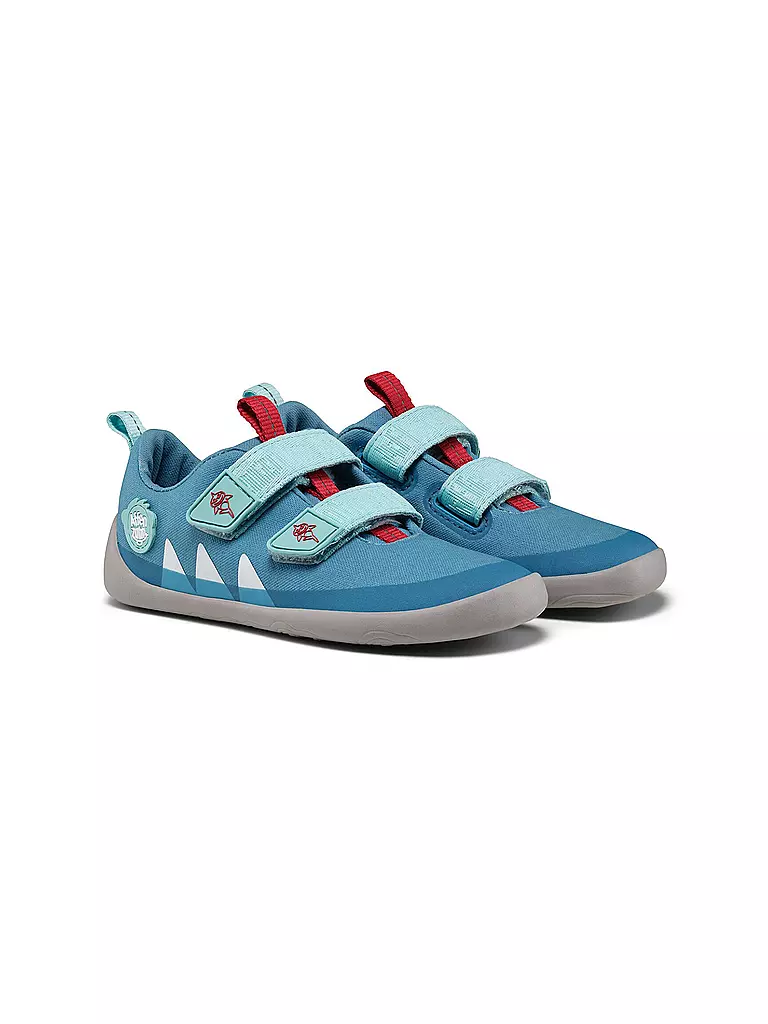 AFFENZAHN | Kinder Barfußschuhe COTTON LUCKY HAI | hellblau