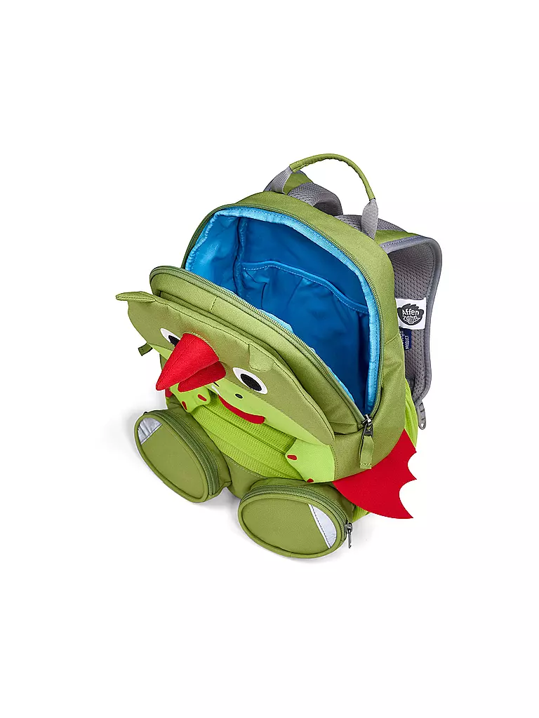 AFFENZAHN | Kinder Rucksack Großer Freund - Drache | dunkelgrün