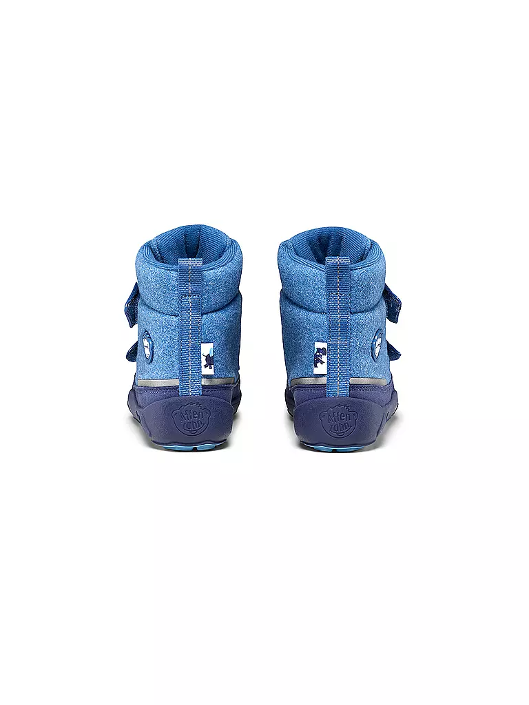 AFFENZAHN | Kinder Winterstiefel WOLLE COMFY Elefant | blau