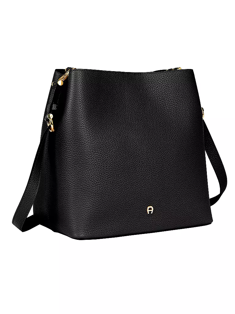 AIGNER | Ledertasche - Bucket Bag DELIA Medium | dunkelrot