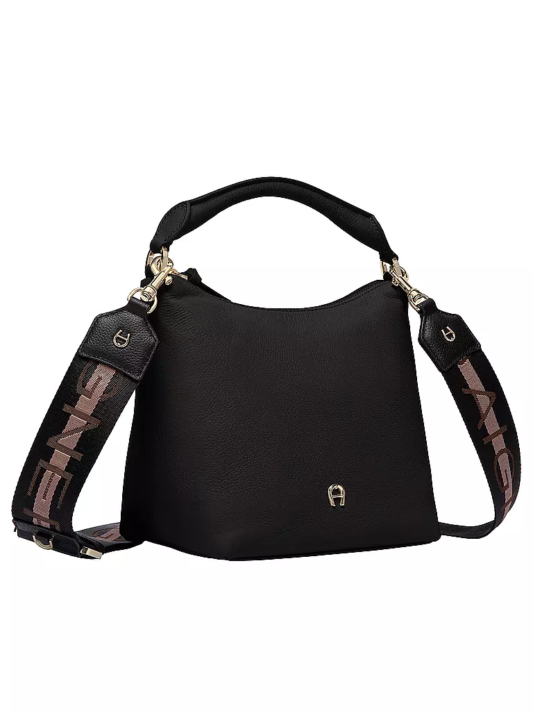 AIGNER | Ledertasche - Hobo Bag ZITA Small | schwarz