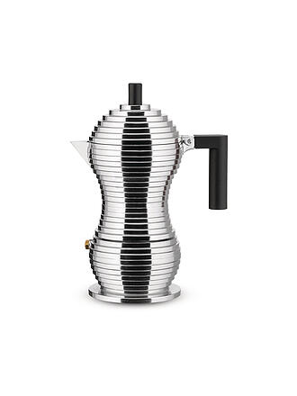 ALESSI | Espressomaschine PULCINA 3 Tassen Aluminium / Schwarz