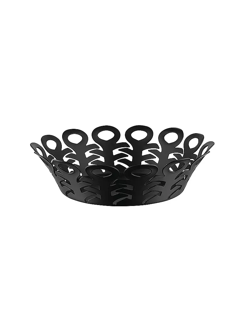 ALESSI | Korbschale VIMINI 22cm Edelstahl Epoxi. Schwarz  | schwarz