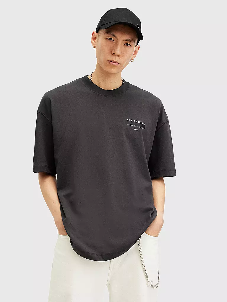 ALLSAINTS | T-Shirt Oversized Fit REDACT | schwarz