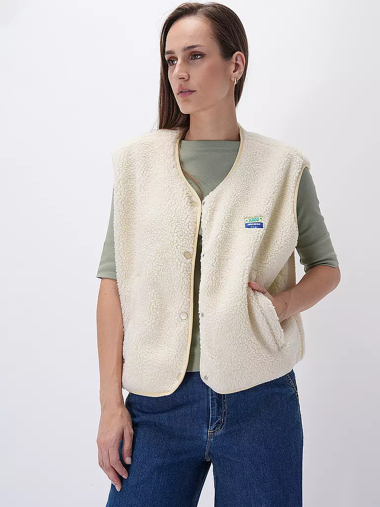 AMERICAN VINTAGE | Gilet in Felloptik HOKTOWN | creme