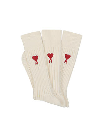 AMI PARIS | Socken 3-er Pkg off white