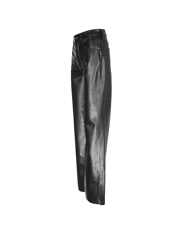 ANINE BING | Hose in Lederoptik ROY PANT | schwarz