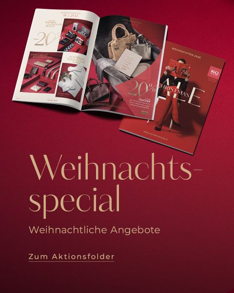 Drei weihnachtlich gestaltete Kataloge auf rotem Hintergrund mit dem Text "Weihnachtsspecial" und "Weihnachtliche Angebote". Zum Aktionsfolder.