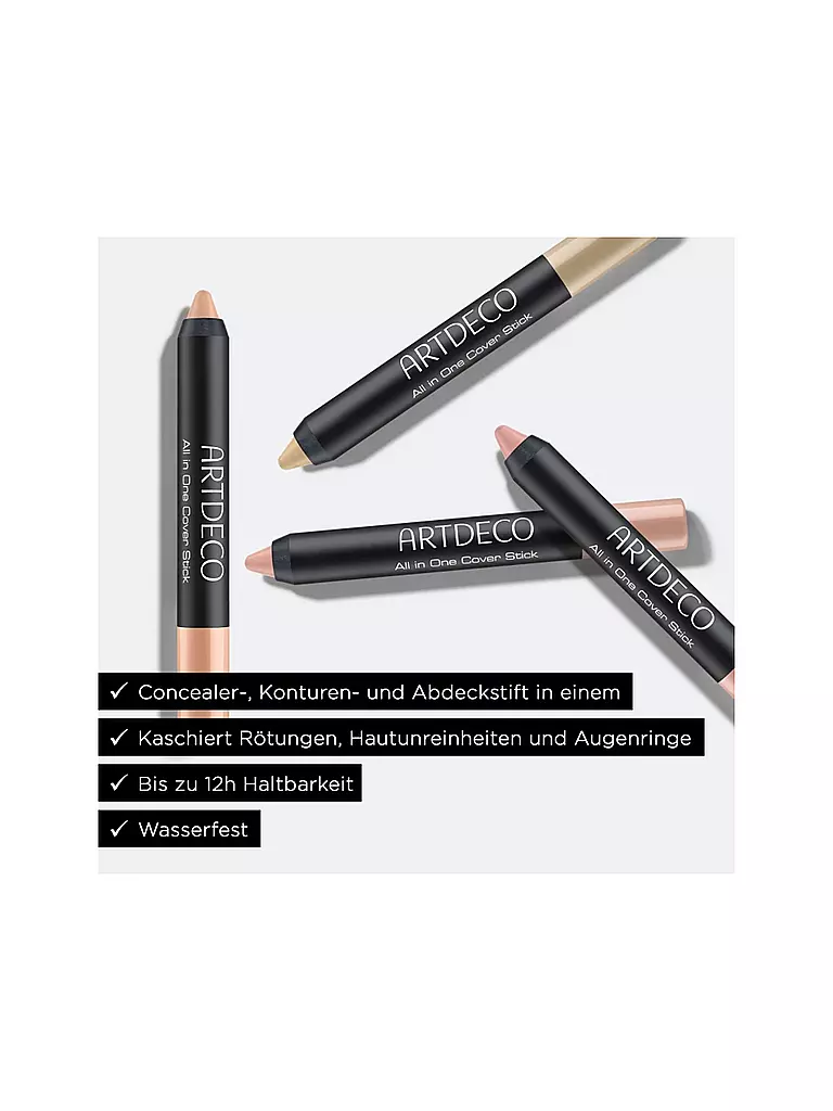 ARTDECO | Concealer - All In Cover Stick (4 Tan Beige/Neutral) | hellbraun