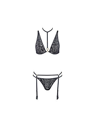 AUBADE | Set BH mit Bügel und String black phyton 