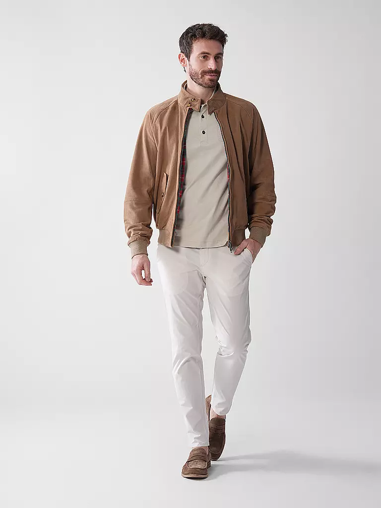 BARACUTA | Lederjacke G9 SUEDE | camel