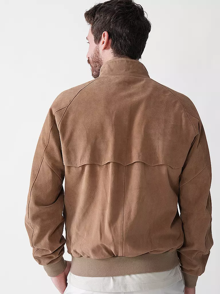 BARACUTA | Lederjacke G9 SUEDE | camel