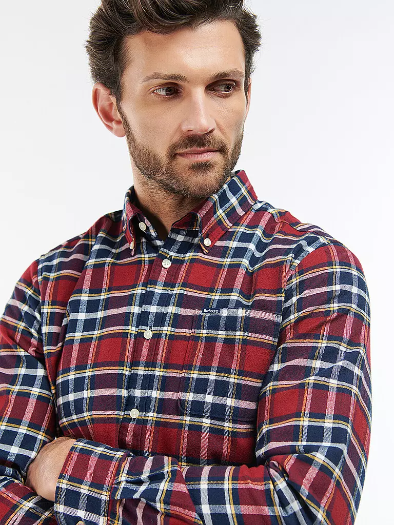 BARBOUR | Flanellhemd Slim Fit BEDSOM | rot