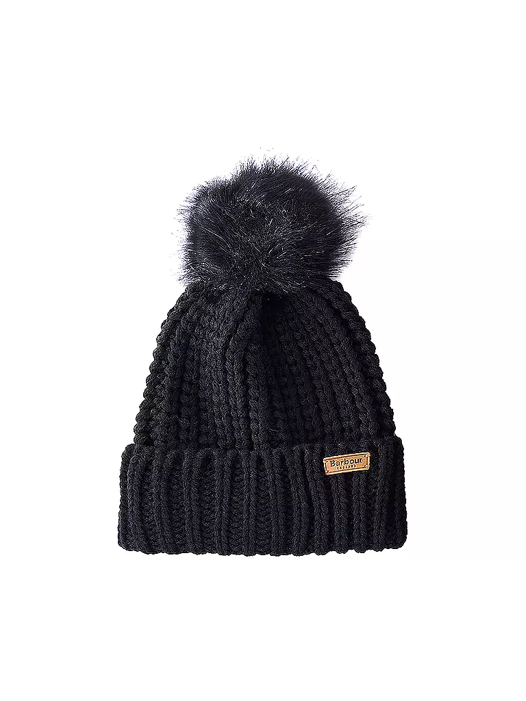 BARBOUR | Geschenkset Beanie und Schal SALTBURN | schwarz