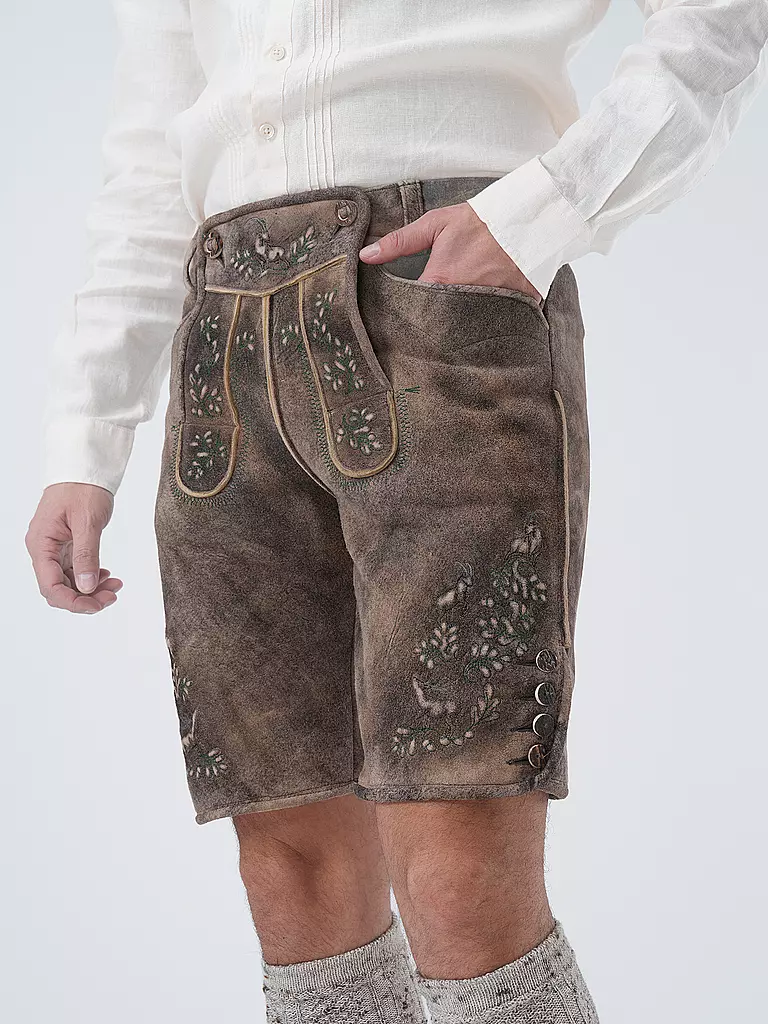 BECKERT | Lederhose WILDBOCK SÄMINA | braun