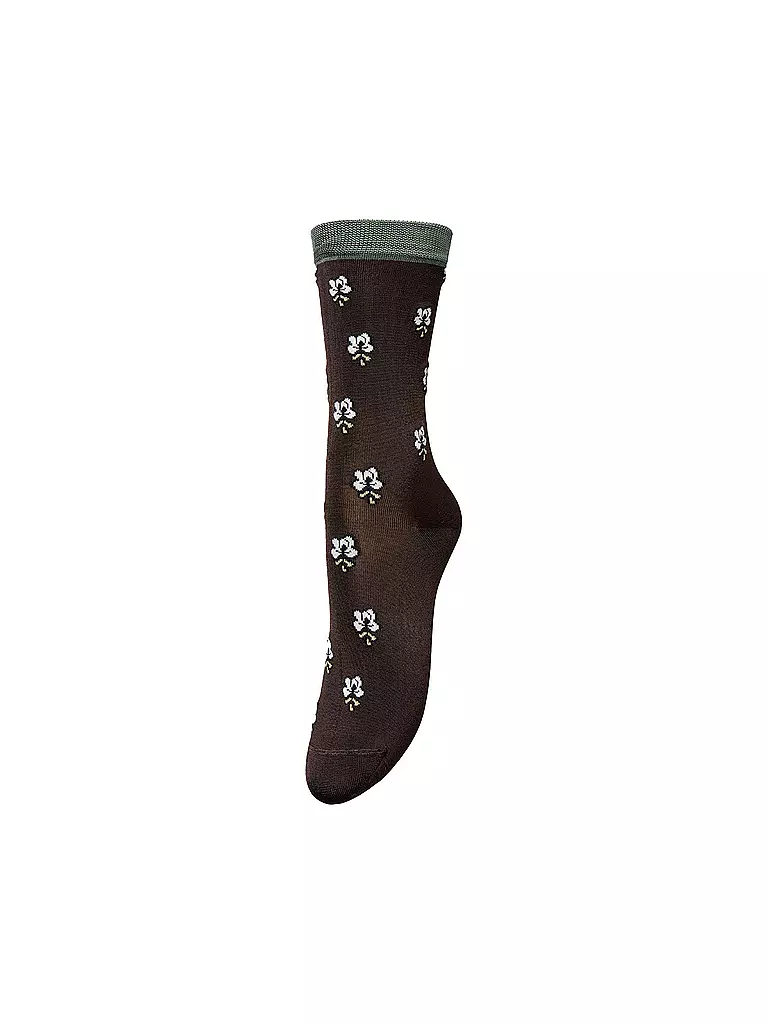 BECKSÖNDERGAARD | Damen Socken LEAVY VISCA Hot Fudge Brown | braun