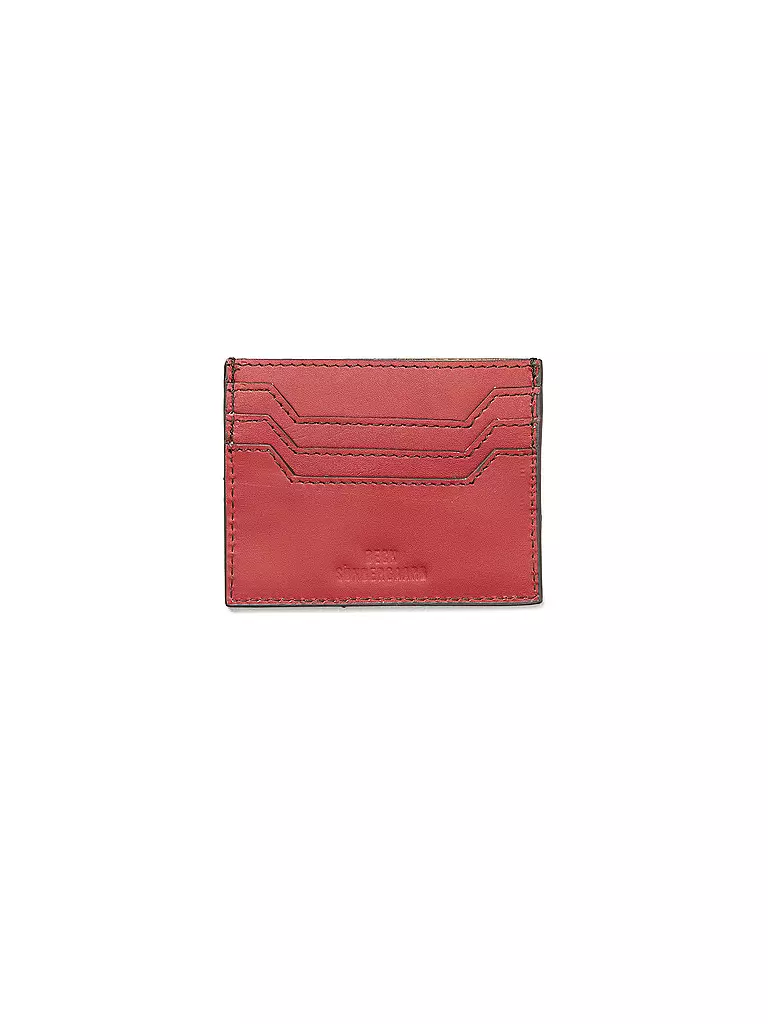 BECKSÖNDERGAARD | Kartenetui GLOSSY CARD HOLDER Dusty Cedar Red  | dunkelrot