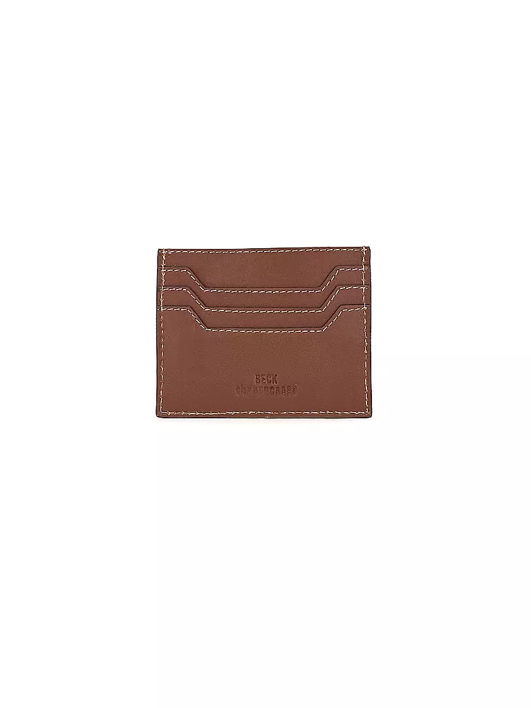 BECKSÖNDERGAARD | Kartenetui GLOSSY CARD HOLDER Mocha Brown | braun