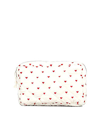 BECKSÖNDERGAARD | Kosmetiktasche AMOR MALIN MINI BAG Offwhite/Red