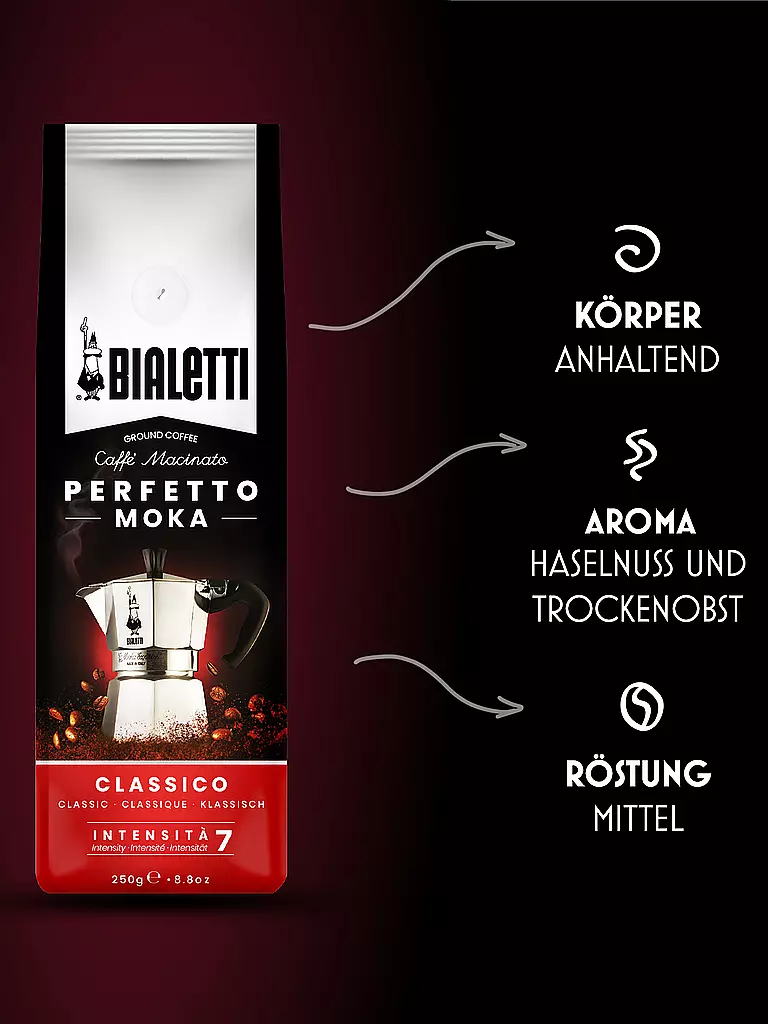 BIALETTI | Kaffee gemahlen 250g PERFETTO MOKA CLASSICO  | braun